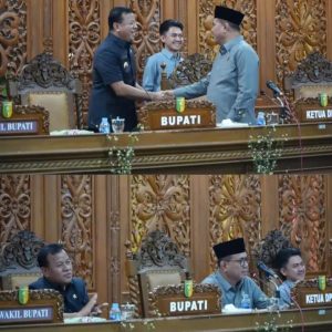 Bupati Kuansing Dr. H Suhardiman Amby MM Hadiri Rapat Paripurna Penyampaian pendapat akhir DPRD pertanggungjawaban pelaksanaan APBD Tahun 2024