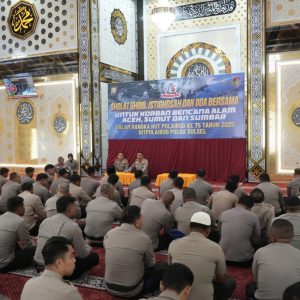 Dit Polairud Polda Sulsel Gelar Sholat Gaib dan Istighosah untuk Korban Bencana Alam di Sumut, Sumbar dan Aceh