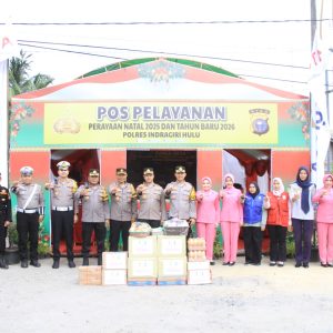 Bersama Pamatwil Polda Riau, Kapolres Inhu Cek Posyan dan Patroli Pam Gereja