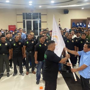 Sunaryo Ningrat Resmi Pimpin IPSI Inhu, Pataka Dikibarkan di Kantor Bupati