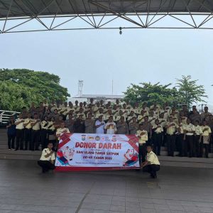 Peringati HUT Satpam ke 45, Dirbinmas Kombes Pol Anang Pantau Giat Donor Darah
