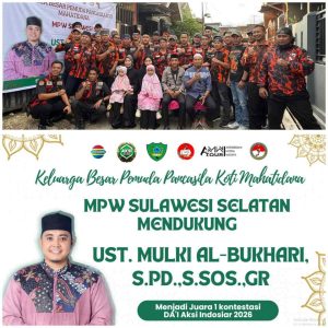 Mulki Al-Bukhari Asal Maros Wakili Sulsel di Ajang DA’I AKSI 2026, KOTI PP Berikan Dukungan Moril Penuh