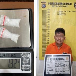 Jadikan Desa Sebagai Tempat Transaksi Narkoba, Polsek Batang Gansal Ringkus Pelaku