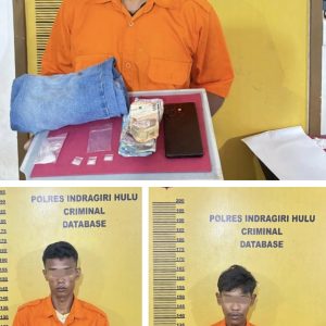 Satres Narkoba Polres Inhu Angkut Tiga Tersangka Dari Desa Pekan Heran, Puluhan Paket Sabut Ditemukan