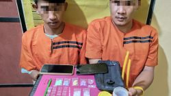 Rumah Kontrakan Digrebek Polsek Rengat Barat, Dua Tersangka Diringkus, Ekstasi Dan Sabu Jadi BB