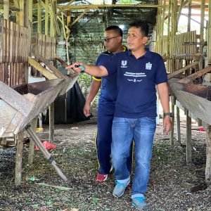 Polsek Lirik Dukung Ketahanan Pangan, Cek Langsung Peternakan Domba Binaan di Seko Lubuk Tigo