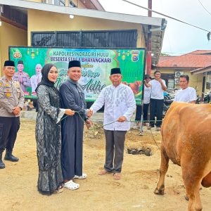 Idul Adha 1447 H, Polres Inhu Gelar Sholat Ied Dan Potong Hewan Qurban Berasal Dari Peternak Ketahanan Pangan Binaan