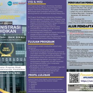 Buruan Daftar, Program Magister Administrasi Pendidikan UNRI Buka Pendaftaran, Akreditasi “Baik Sekali” Jadi Daya Tarik