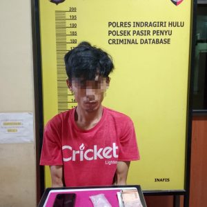 Lagi Tidur, Digrebek Polisi Sektor Pasir Penyu, Simpan 5 Paket Sabu