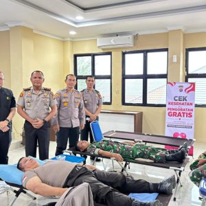 Polres Inhu Gelar Bhakti Kesehatan Dalam Rangka Hari Bhayangkara Ke-80