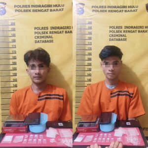 Sempat Gagal Diintai, Akhirnya Pengedar Sabu Dan Rekannya Dibekuk Personel Polsek Rengat Barat   