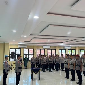 Rotasi Dua PJU, Kapolres Inhu Pimpin Upacara Sertijab Kabag Ops dan Kasat Res Narkoba