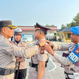 Kapolres Inhu Pimpin Serah Terima Jabatan Kasat Lantas, Ini Penggantinya   
