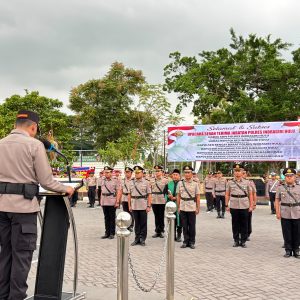 Dua Pejabat Utama Dan Empat Kapolsek Jajaran Polres Inhu Dirotasi, Kapolres Pimpin Upacara Sertijab