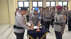 POLRES INHU GELAR UPACARA SERTIJAB KASAT RESKRIM, AKP YOHN MABEL RESMI JABAT KASAT RESKRIM